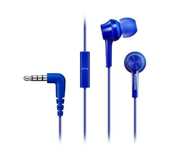 Panasonic-kanavatyyppi RP-TCM115E-A In-ear, 3,5 mm (1/8 tuumaa), mikrofoni, sininen,
