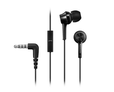 Panasonic-kanavatyyppi RP-TCM115E-K In-ear, 3,5 mm (1/8 tuumaa), mikrofoni, musta,