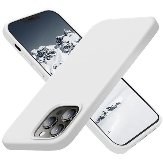 iPhone 13 Pro -kotelo, silikoni valkoinen