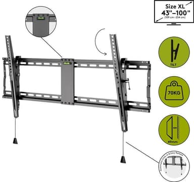 TV-seinäteline Pro TILT (XL)