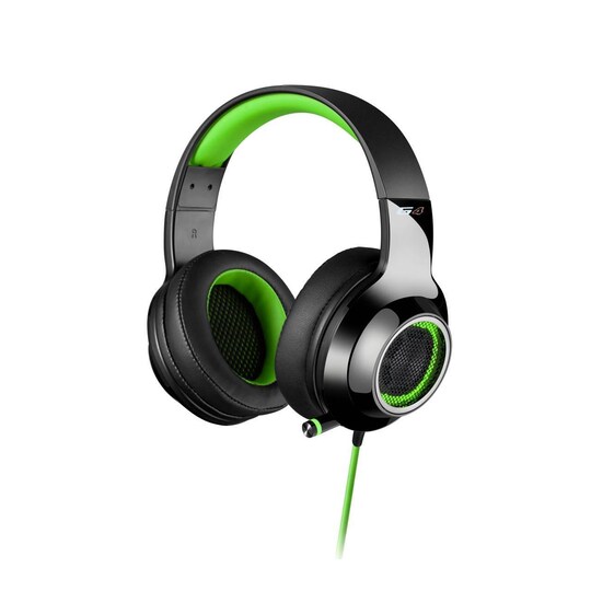 Edifier Gaming Headset G4 Over-ear, Sisäänrakennettu mikrofoni, Melunvaimennus, Musta/Vihreä