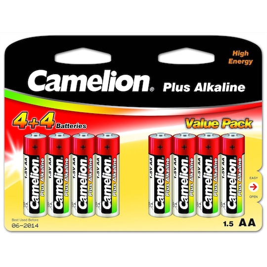 Camelion AA/LR6, Plus Alkaline, 8 kpl