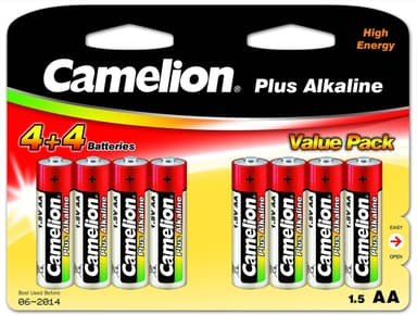 Camelion AA/LR6, Plus Alkaline, 8 kpl