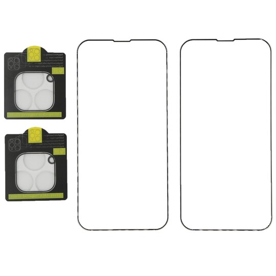 Näytön suojaus ja kamerasuoja iPhone 13 Pro karkaistu lasi 2+2 kpl