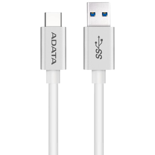 ADATA USB-C - USB-A, 1 m, USB 3.1, 5 Gbps, valkoinen