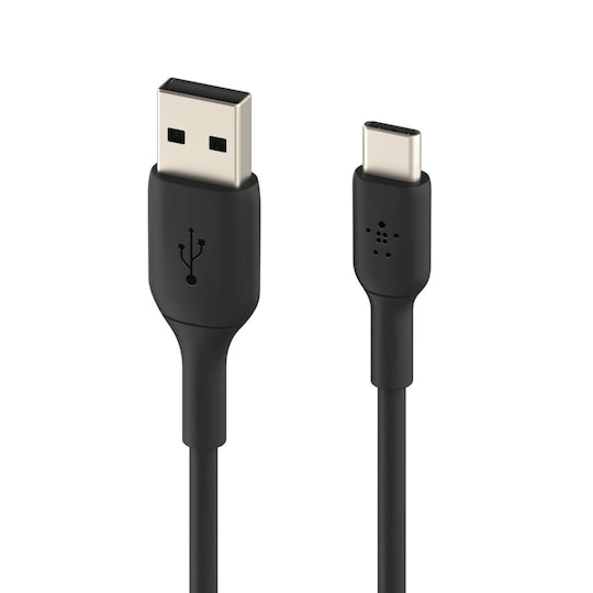 Belkin BOOST CHARGE USB-C-USB-A-kaapeli, musta, 0,15 m