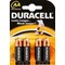 Duracell AA/LR6, Alkaline Basic MN1500, 4 kpl