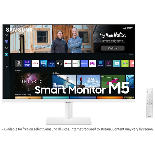 Samsung Smart Monitor M5 27" näyttö (valkoinen)