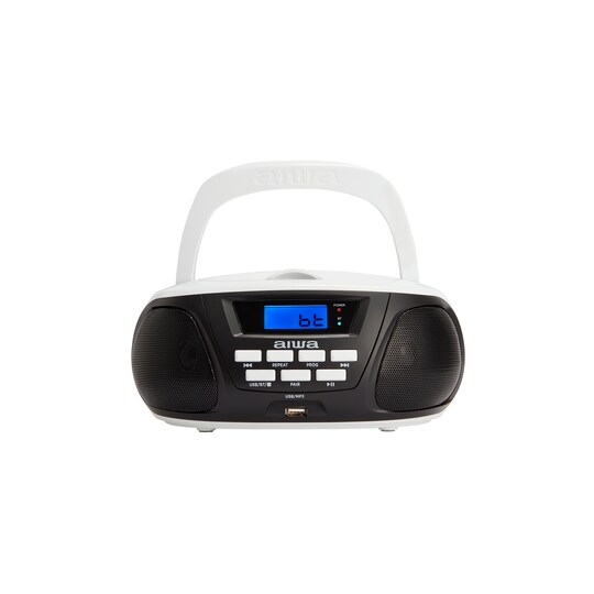 AIWA Mini Boomblaster FM - CD - Bluetooth - USB - Valkoinen - Valkoinen
