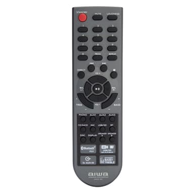 AIWA Stereovahvistin Bluetoothilla Musta