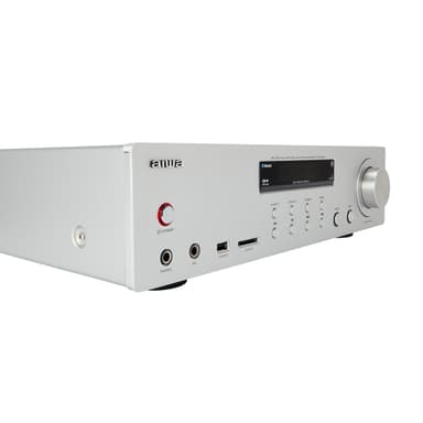 AIWA Stereovahvistin Bluetoothilla Hopea