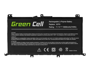 Green Cell akku 357F9 Dell Inspiron 15 5576 5577 7557 7559