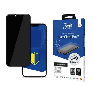 3mk HardGlass Max Privacy for iPhone 13 / 13 Pro Svart Ram