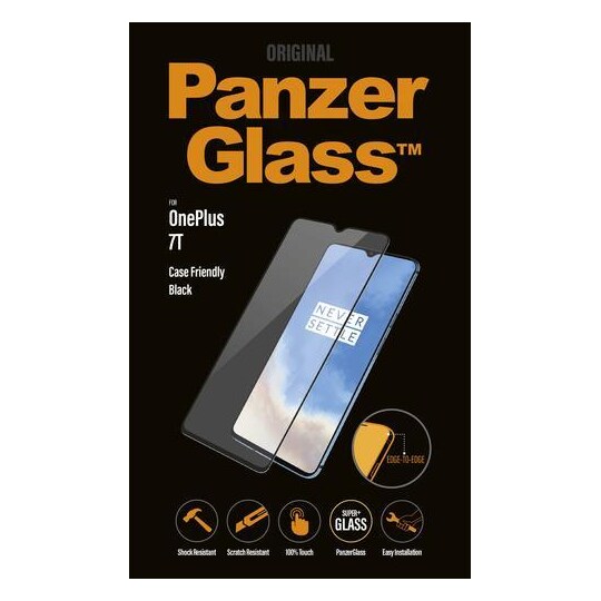 PanzerGlass 7009, Kirkas näytönsuoja, OnePlus, 7T, Naarmuuntumisenkestävä, L