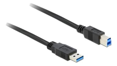Delock-kaapeli USB 3.0, tyyppi A, uros> USB 3.0, tyyppi B, uros, 0,5 m musta