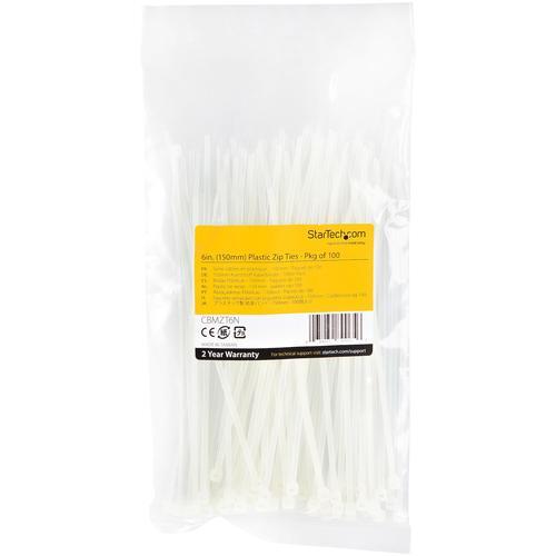 StarTech.com CBMZT6N, Avattava johdinside, Nailon, Muovi, Valkoinen, 3,6 cm, V2,