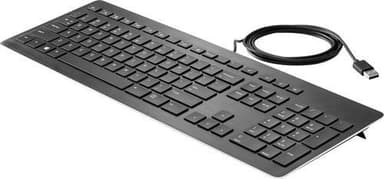 HP USB Premium -näppäimistö, Täysikokoinen (100 %), Langallinen, USB, Kalvok