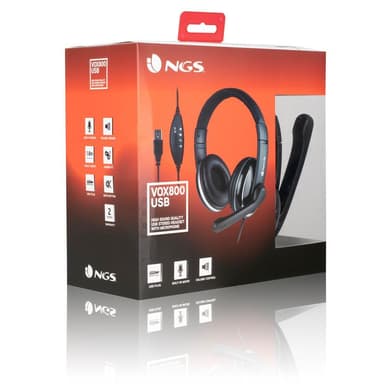 Kuulokkeet VOX800 USB Vol / Mute control mic.