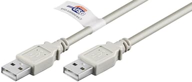 USB 2.0 Hi-Speed -kaapeli USB-sertifikaatilla, harmaa