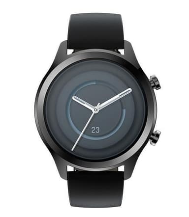 TicWatch C2+ Älykello, NFC, GPS (satelliitti), AMOLED, Sykemittari, Vedenpitävä, Bluetooth, 1 Gt, 4 Gt, Android, iOS, Wi-Fi, Snapdragon Wear 2100, 20 mm, Musta