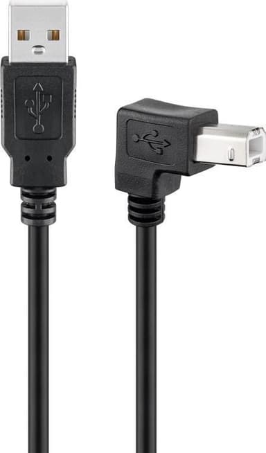 USB 2.0 Hi-Speed -kaapeli 90°, musta