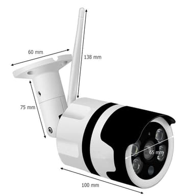 Ulkouima Wi-Fi / IP-kamera, 2 megapikselin TUYA-yhteensopiva
