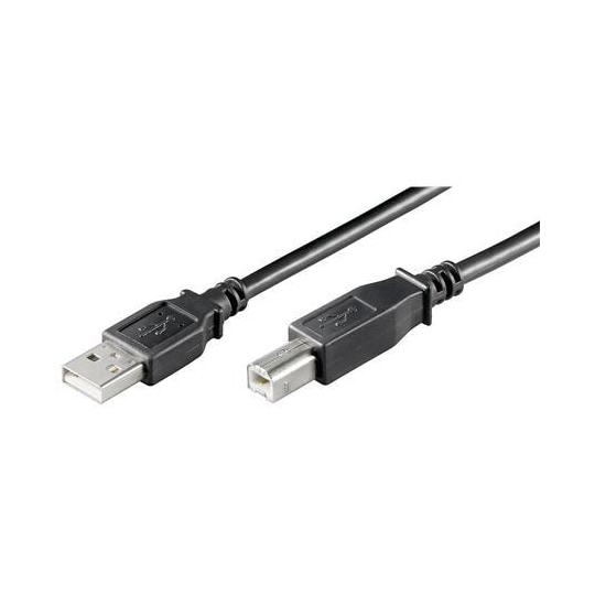 Goobay USB 2.0 Hi-Speed -kaapeli USB 2.0 uros (tyyppi A), USB 2.0 uros (tyyppi B), 1,8 m, musta