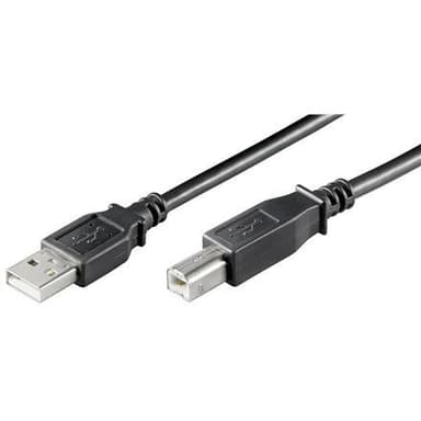 Goobay USB 2.0 Hi-Speed -kaapeli USB 2.0 uros (tyyppi A), USB 2.0 uros (tyyppi B), 1,8 m, musta
