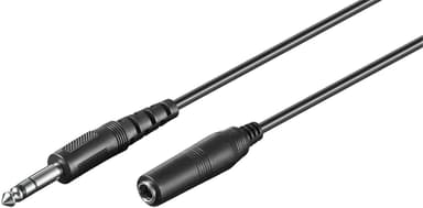 AUX-kuulokkeet ja äänen jatkokaapeli  3-napainen 6,35 mm