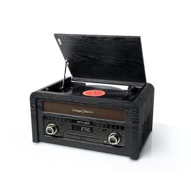 MT-115 W levysoitin Mikrojärjestelmä FM BT CD USB Retro
