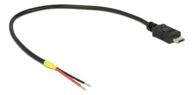 Delock-kaapeli USB 2.0 Micro-B uros> 2 x avointa johtoa, teho 20 cm