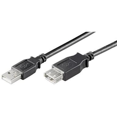 Goobay USB 2.0 Hi-Speed-jatkojohto USB 2.0 uros (tyyppi A), USB 2.0 naaras (tyyppi A), 3 m, musta