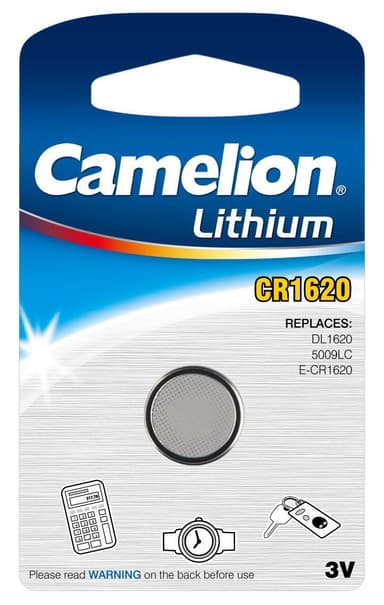 Camelion CR1620, litium, 1 kpl