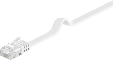 CAT 6 Flat-patch-kaapeli, U/UTP, valkoinen