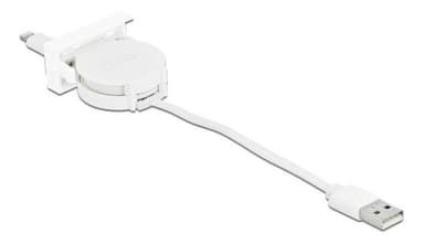 Sisäänvedettävä Delock Easy 45 -moduuli USB 2.0 -kaapeli, USB Type-A-8 Pin Li