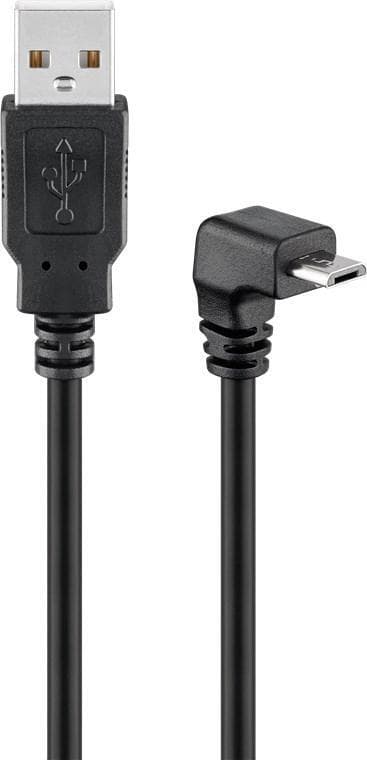 Goobay USB 2.0 Hi-Speed -kaapeli 90°, musta