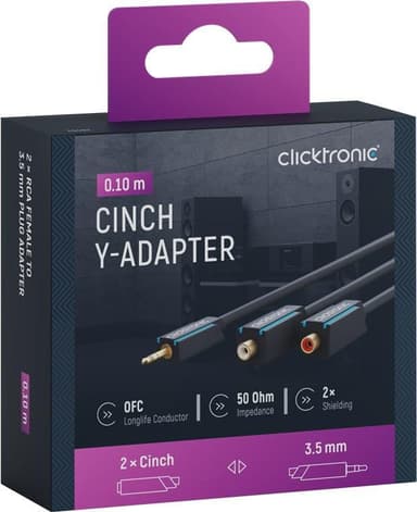 3,5 mm AUX-Cinch-stereokaapeli