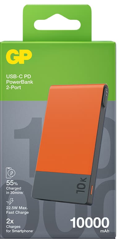 GP M2 varavirtalähde 10 000 mAh (oranssi)