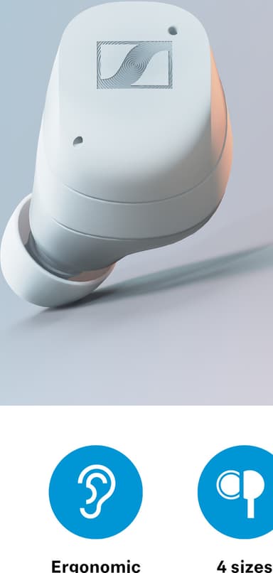 Sennheiser Momentum 3 täysin langattomat in-ear kuulokkeet (valkoinen)