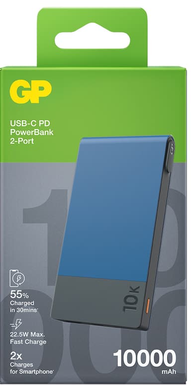 GP M2 varavirtalähde 10 000 mAh (sininen)