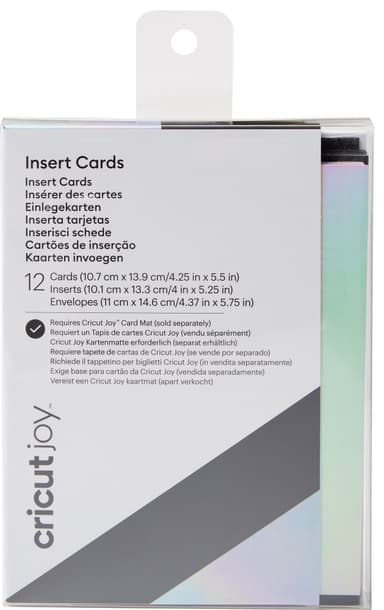 Cricut Joy Black/Holo A2 kortti-insertit (12 kpl)