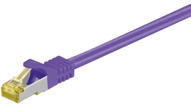 RJ45 välijohto CAT 6A S/FTP (PiMF), 500 MHz, CAT 7 raakakaapelilla, violetti