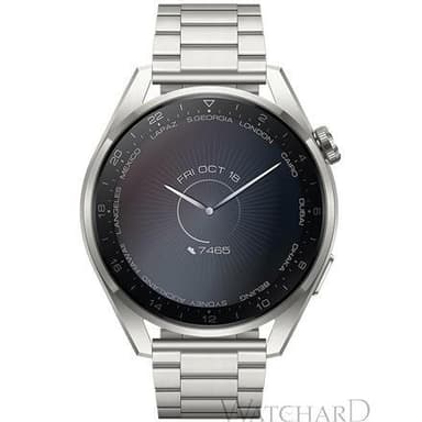 Huawei Watch 3 Pro 1,43", GPS (satelliitti), AMOLED-näyttö, kosketusnäyttö, sykemittari, vedenpitävä, Bluetooth, Wi-Fi, titaaninharmaa