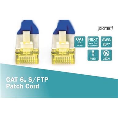 Digitus Patch Cord CAT 6A S-FTP, Cu, LSZH AWG 26/7, 0,5 m