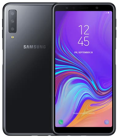 Samsung Galaxy A7 2018 älypuhelin (musta)