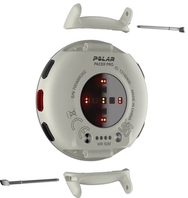 Polar Pacer Pro urheilukello S/L (valkoinen/punainen)