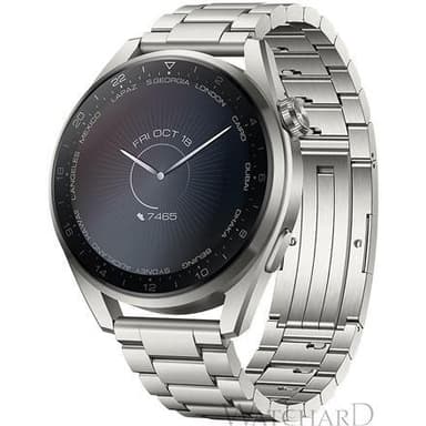 Huawei Watch 3 Pro 1,43", GPS (satelliitti), AMOLED-näyttö, kosketusnäyttö, sykemittari, vedenpitävä, Bluetooth, Wi-Fi, titaaninharmaa