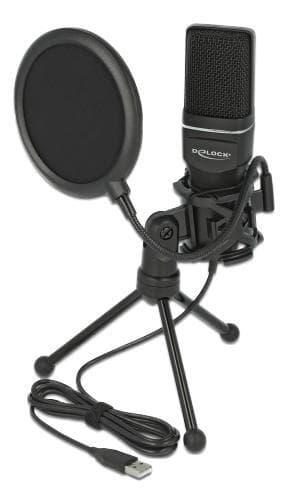 Delock USB -kondensaattorimikrofonisarja - podcast -lähetykseen, pelaamiseen ja lauluun