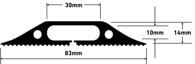 D-LINE Lattia Kaapelikanava PVC Pro Musta 1.8m