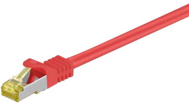 Goobay RJ45 välijohto CAT 6A S/FTP (PiMF), 500 MHz, CAT 7 raakakaapelilla, punainen